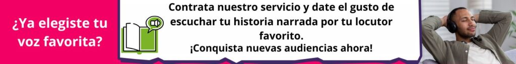 encuentra la voz perfecta para tu audiolibro