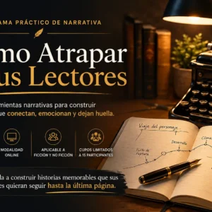 Aprenda a construir historias memorables, crear personajes sólidos y mantener el interés del lector. Programa práctico de narrativa para autores con encuentros en vivo y cupos limitados.