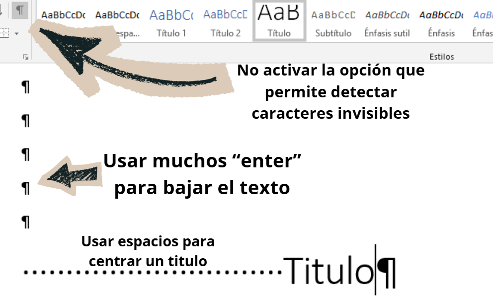 errores comunes al maquetar un libro en word