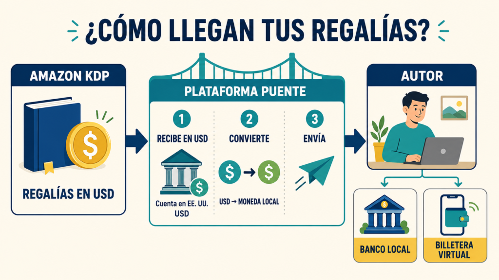 Como cobrar regalias de Amazon KDP desde Latinoamérica.