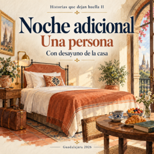 Noche adicional para una persona: USD 105, con desayuno de la casa.